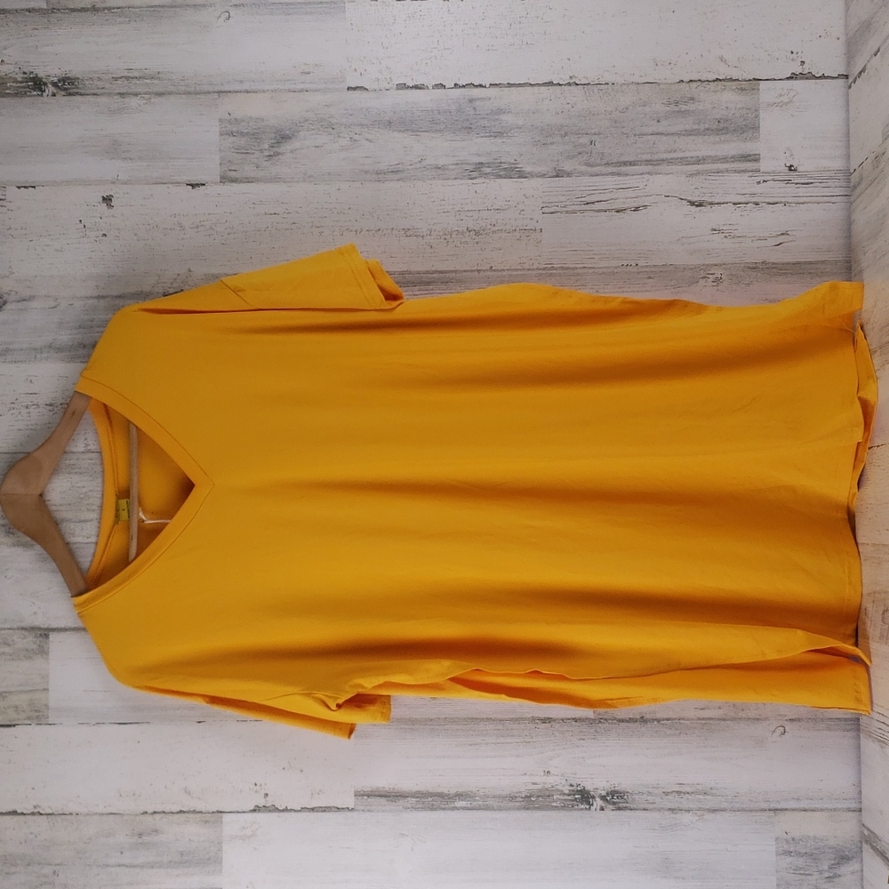 Daisy oversized mango yellow beach cover up side split top dress Size Small NWT